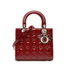 Medium Patent Cannage Lady Dior