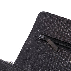 CC Quilted Glittered Calfskin Wallet On Chain