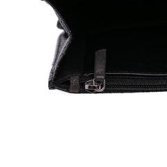 CC Quilted Glittered Calfskin Wallet On Chain