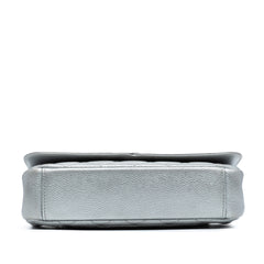 Small Quilted Metallic Caviar CC Filigree Flap