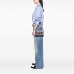Quilted Tweed and Calfskin Gabrielle Wallet On Chain