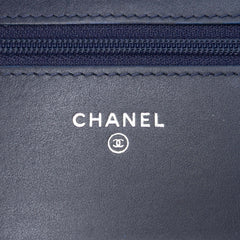 Quilted Tweed and Calfskin Gabrielle Wallet On Chain