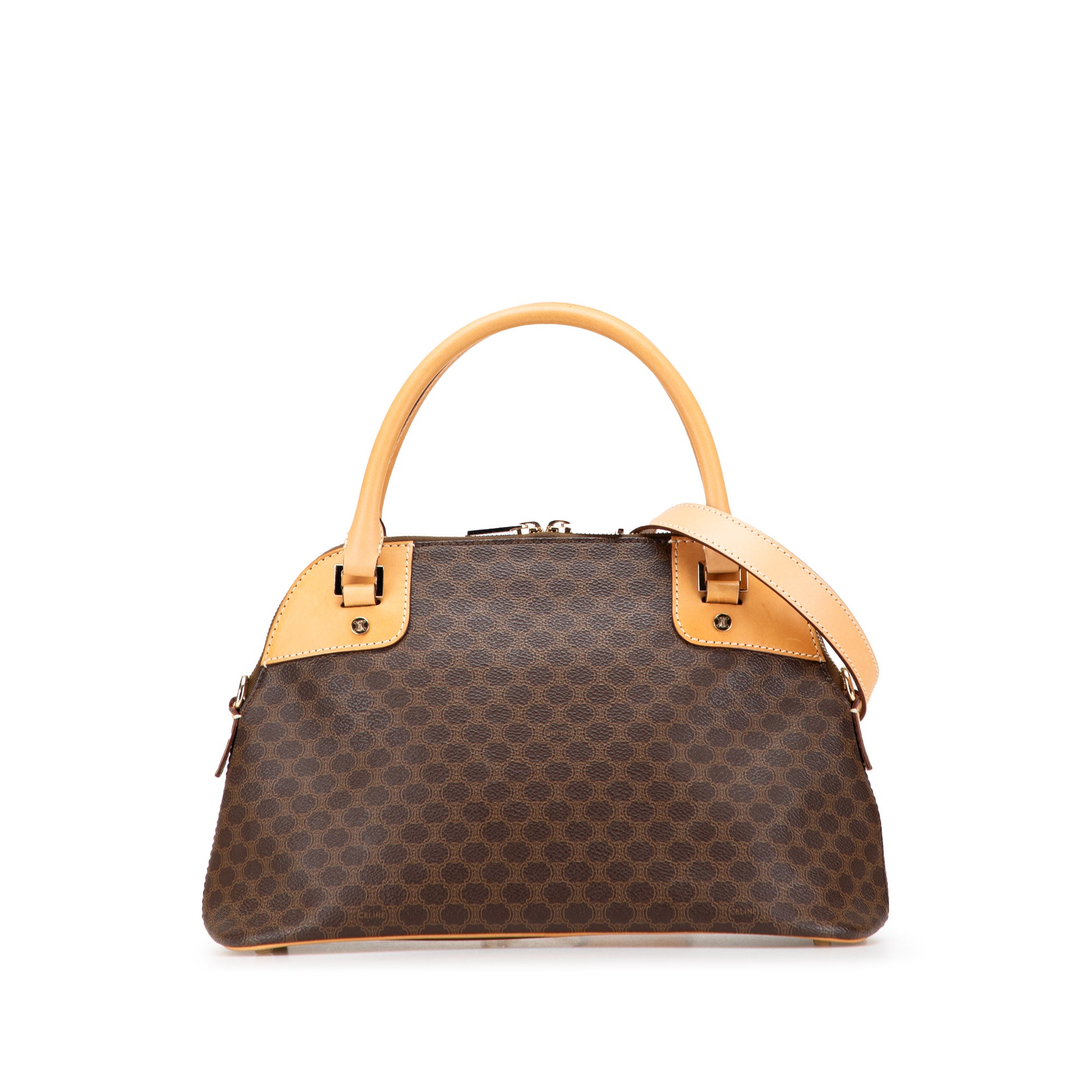 Macadam Coated Canvas Dome Satchel