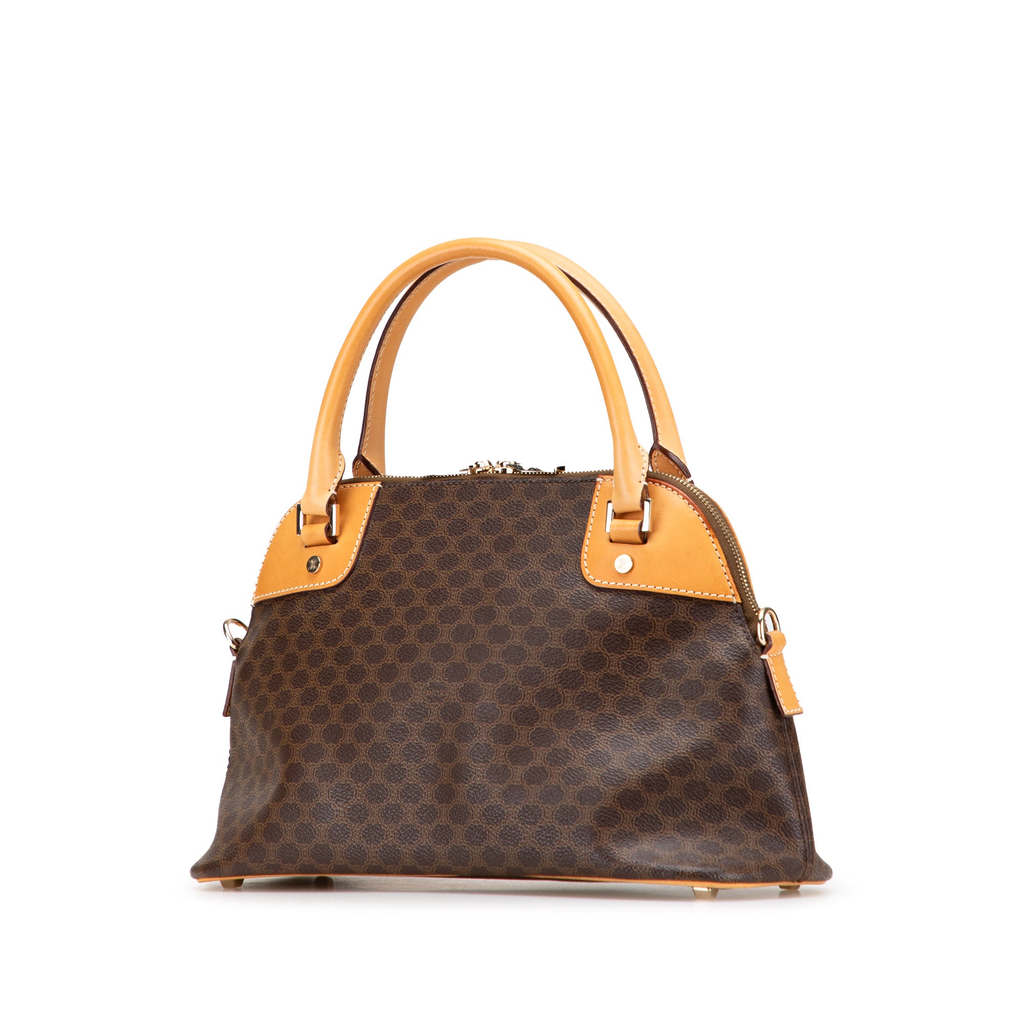 Macadam Coated Canvas Dome Satchel