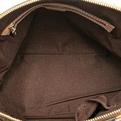 Macadam Coated Canvas Dome Satchel