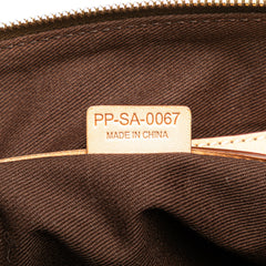 Macadam Coated Canvas Dome Satchel