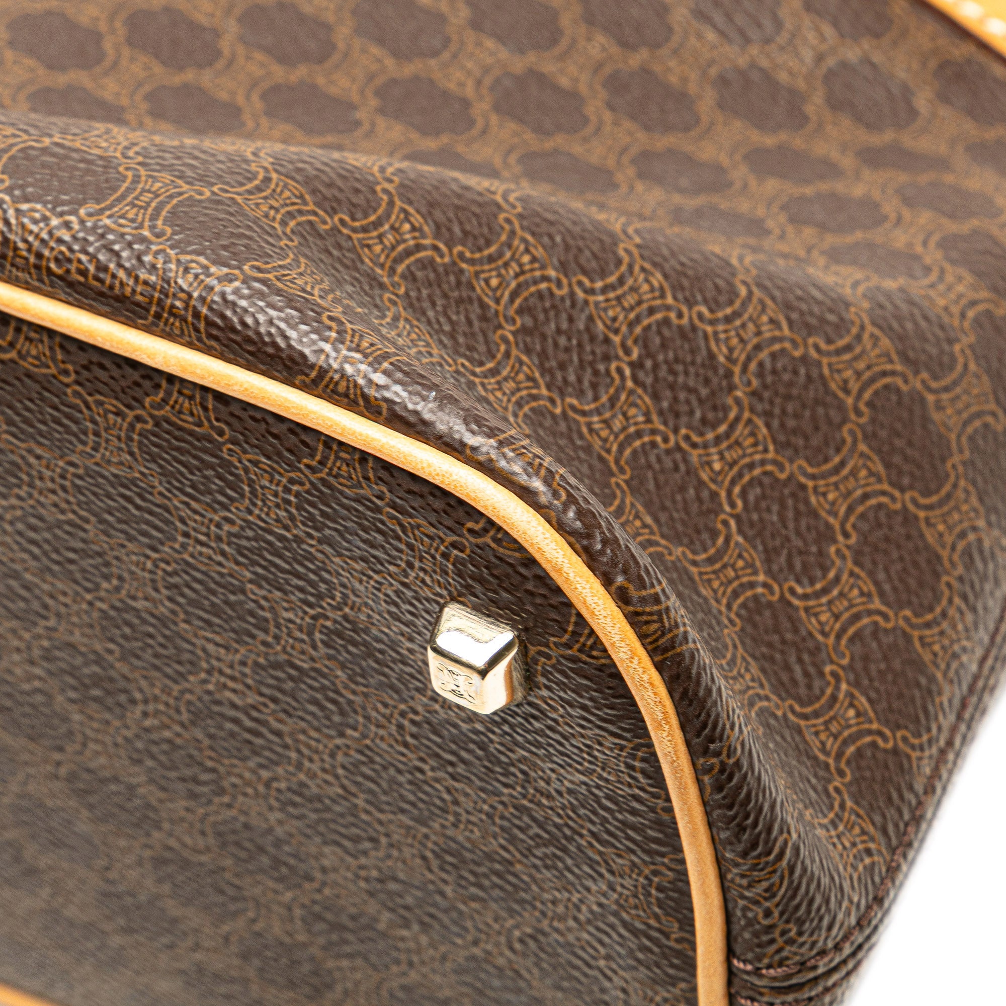 Macadam Coated Canvas Dome Satchel