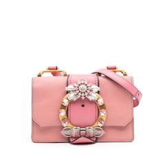 Goatskin Madras Soft Calf Crystal Embellished Crossbody
