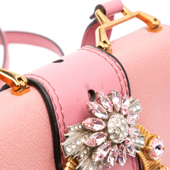 Goatskin Madras Soft Calf Crystal Embellished Crossbody