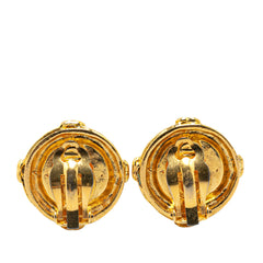 Gold Plated CC Clip On Earrings
