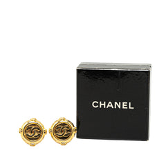 Gold Plated CC Clip On Earrings