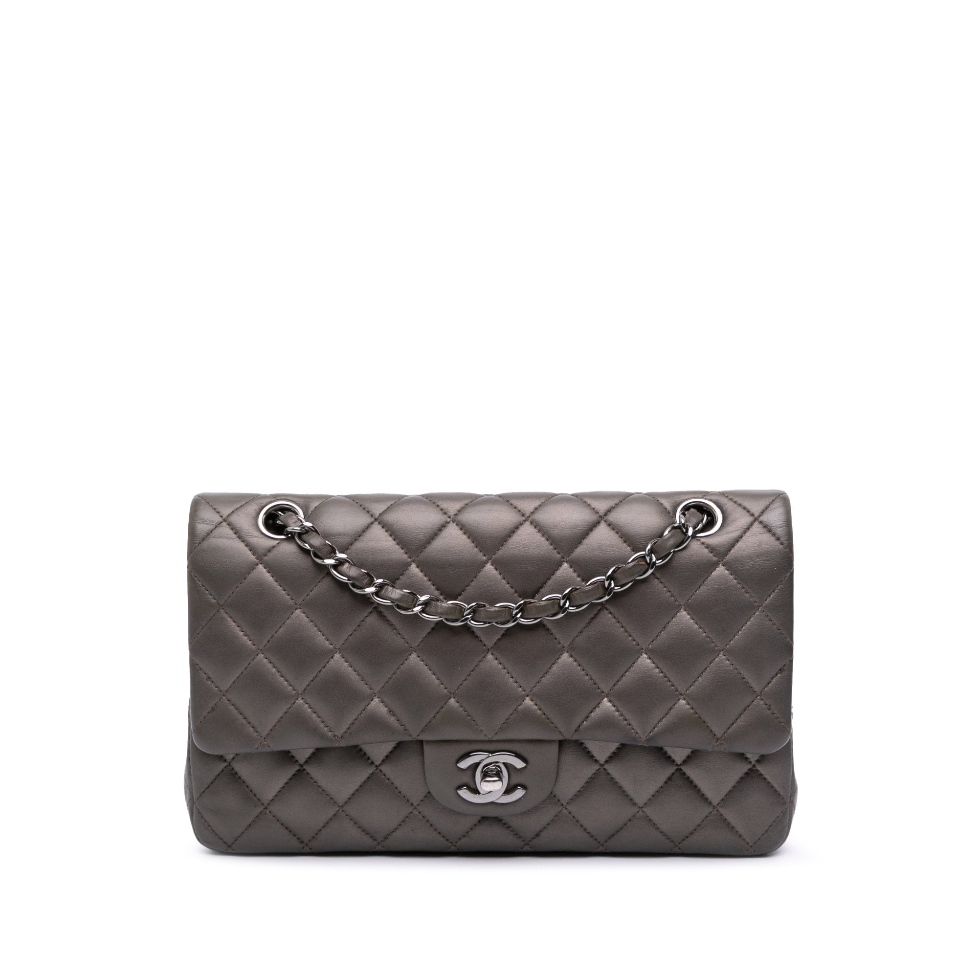 Medium Classic Lambskin Double Flap