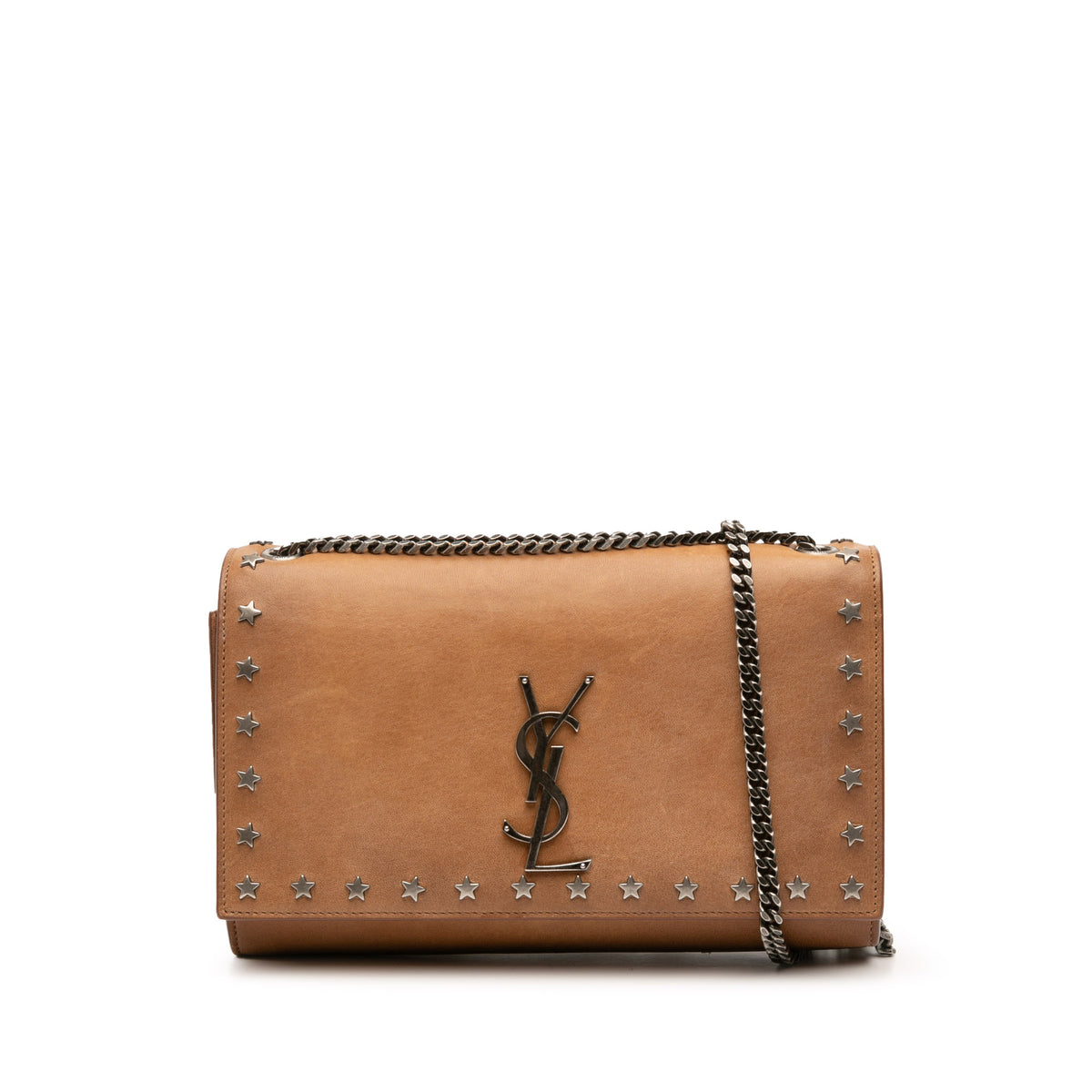 Medium Leather Monogram Star Studded Kate Crossbody