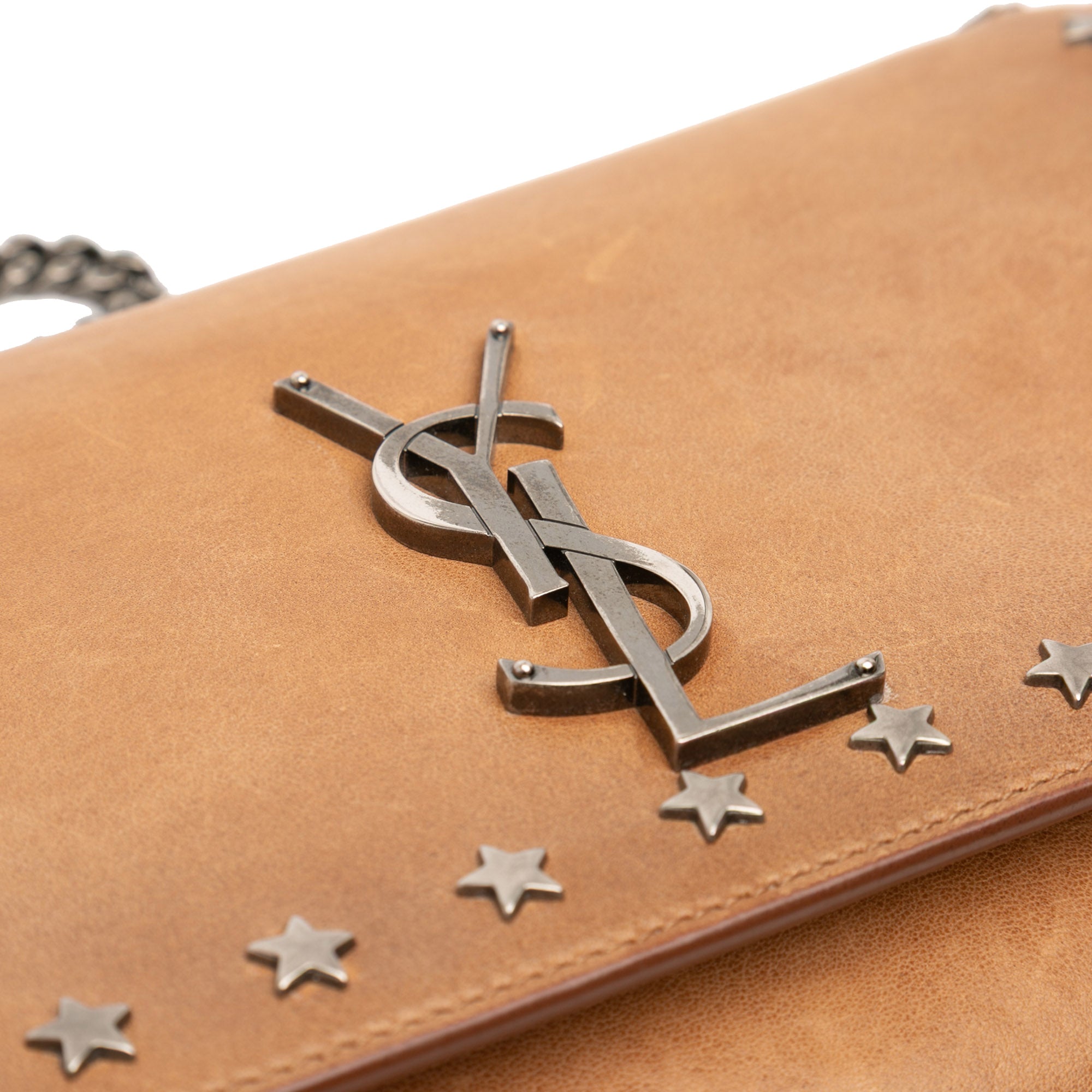 Medium Leather Monogram Star Studded Kate Crossbody