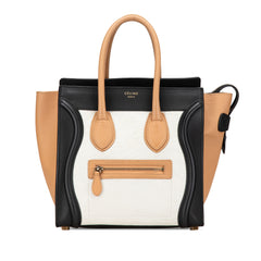 Mini Tricolor Leather Luggage Tote