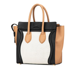 Mini Tricolor Leather Luggage Tote