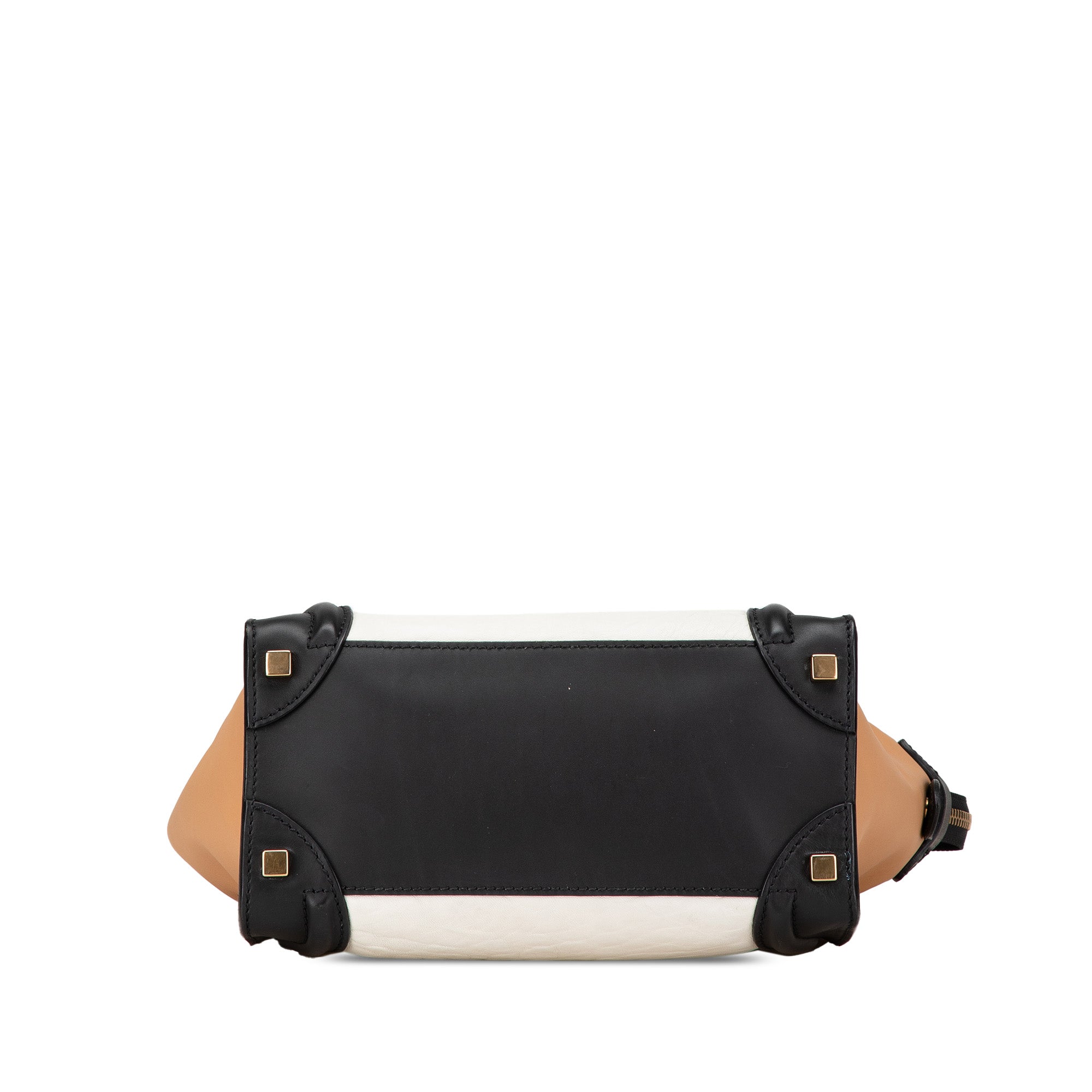 Mini Tricolor Leather Luggage Tote
