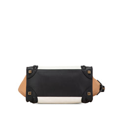 Mini Tricolor Leather Luggage Tote