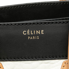 Mini Tricolor Leather Luggage Tote