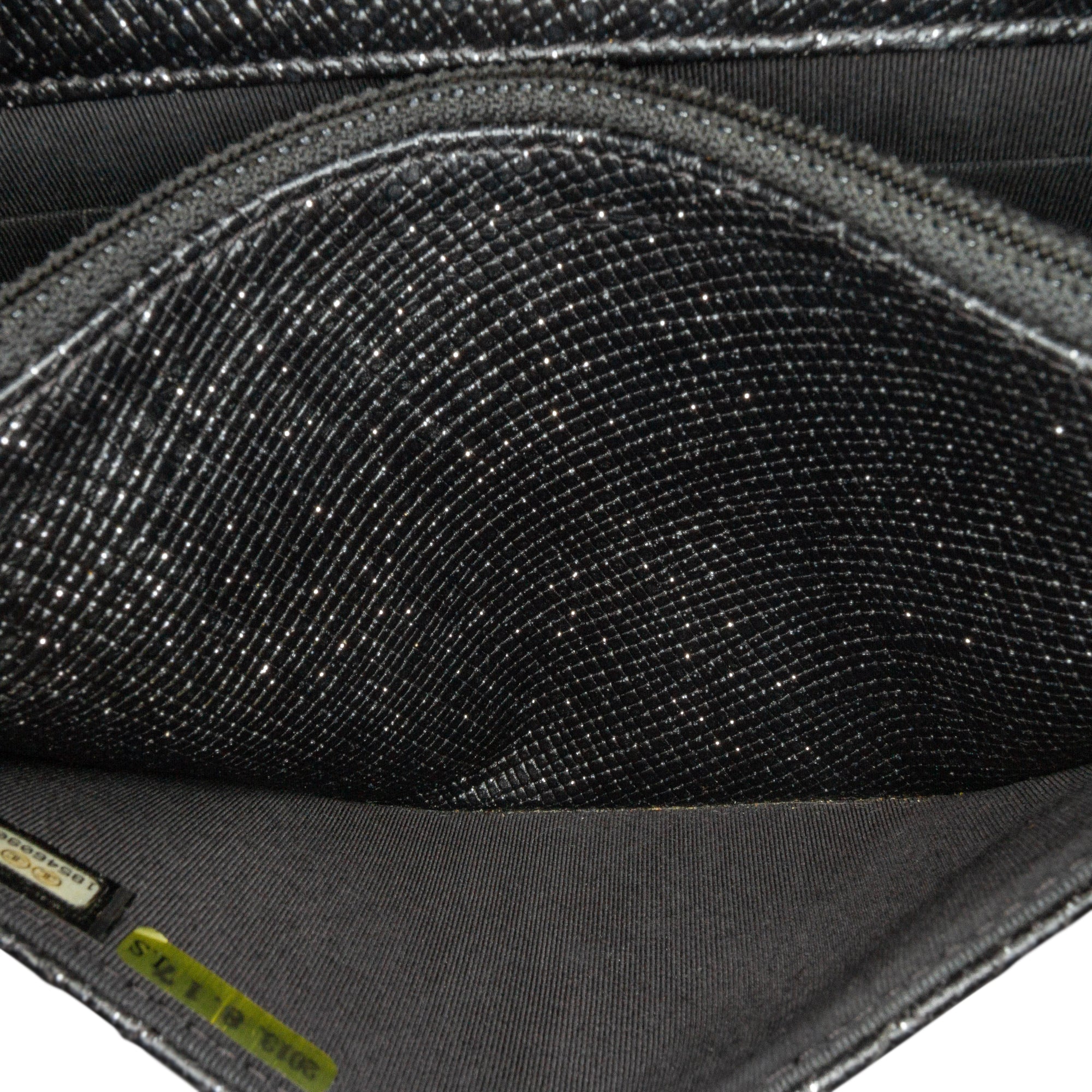 Quilted Glitter Calfskin Wallet on Chain