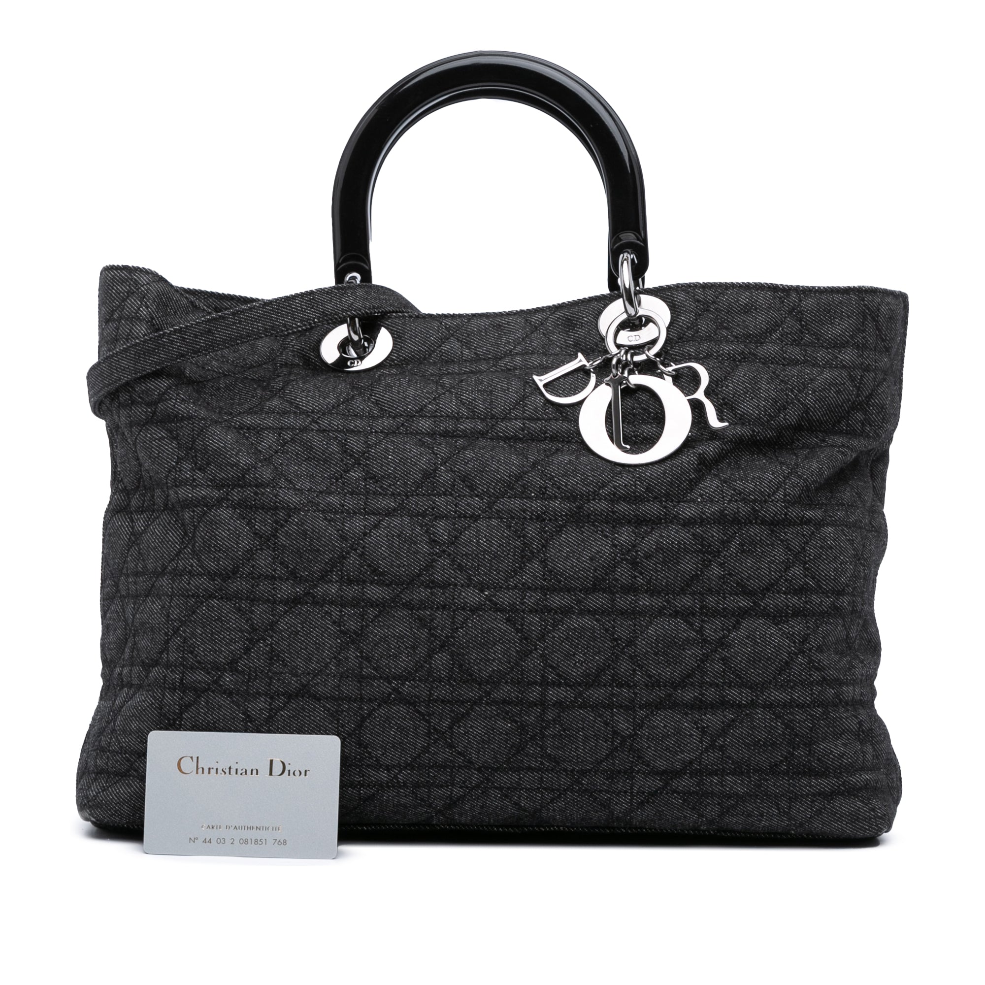 Extra Large Denim Cannage Lady Dior