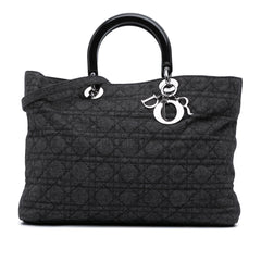 Extra Large Denim Cannage Lady Dior