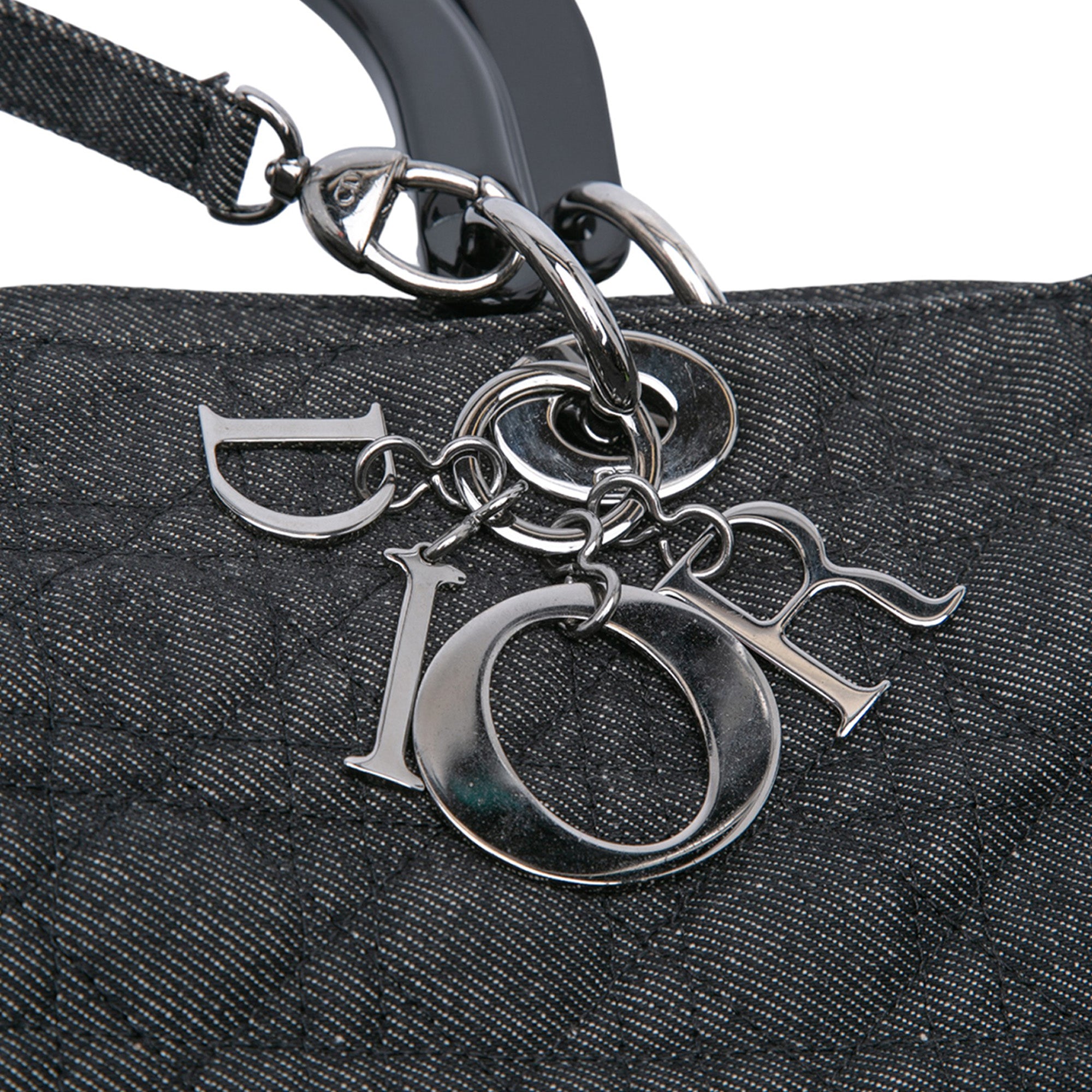 Extra Large Denim Cannage Lady Dior