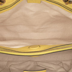 Medium Calfskin Bamboo Shopper Satchel