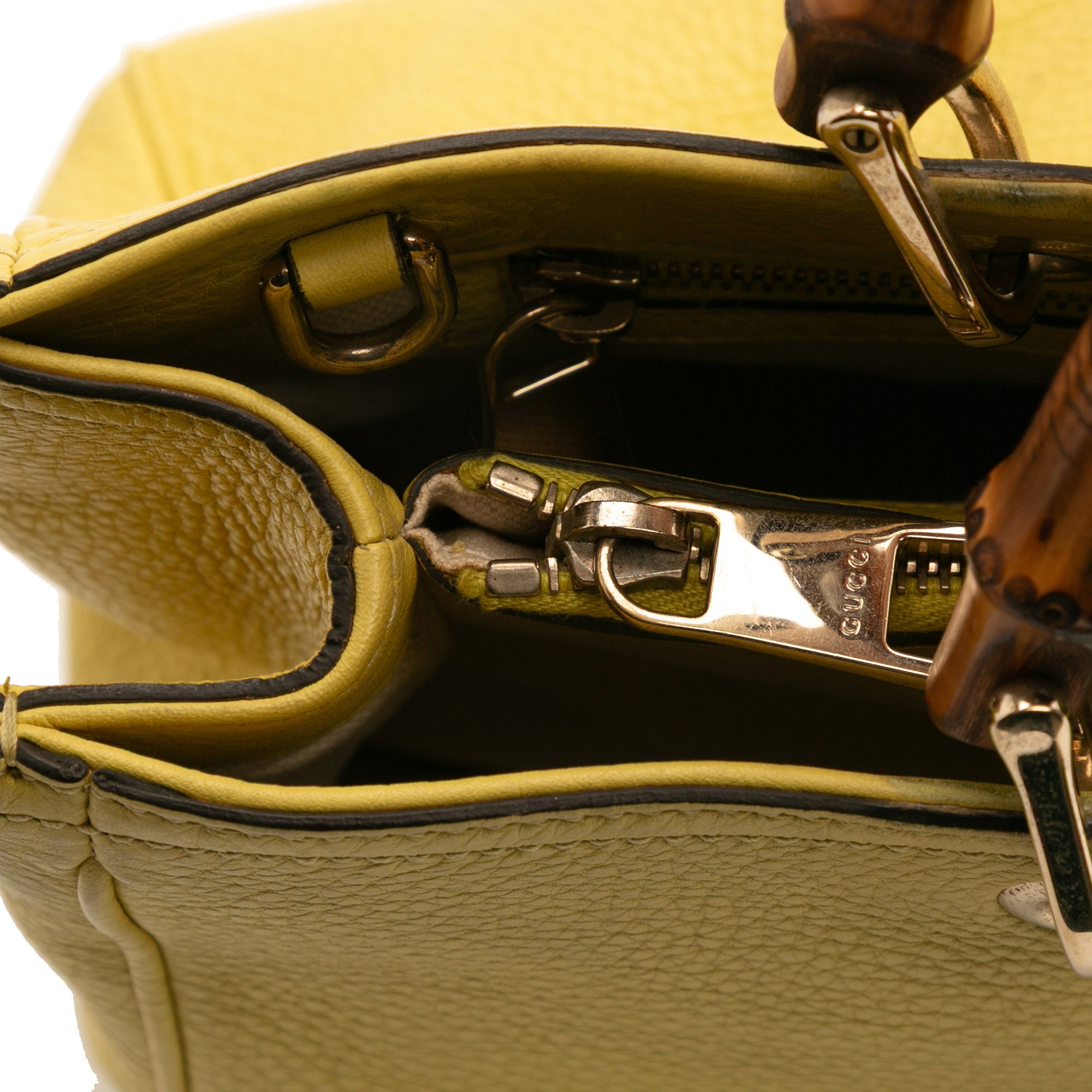 Medium Calfskin Bamboo Shopper Satchel