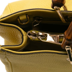Medium Calfskin Bamboo Shopper Satchel