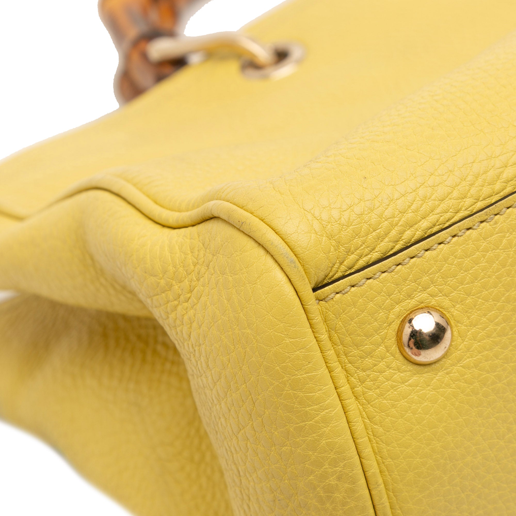 Medium Calfskin Bamboo Shopper Satchel
