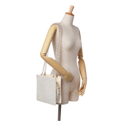 Small Tweed and Resin Zipped Shopping Bag