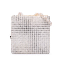 Small Tweed and Resin Zipped Shopping Bag
