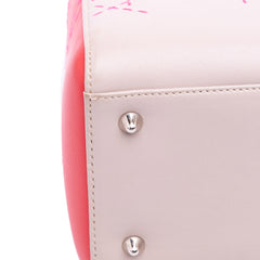 Medium Tricolor Lambskin Macrocannage Stitched Lady Dior