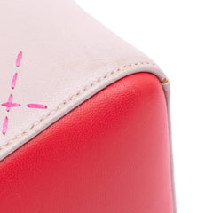 Medium Tricolor Lambskin Macrocannage Stitched Lady Dior