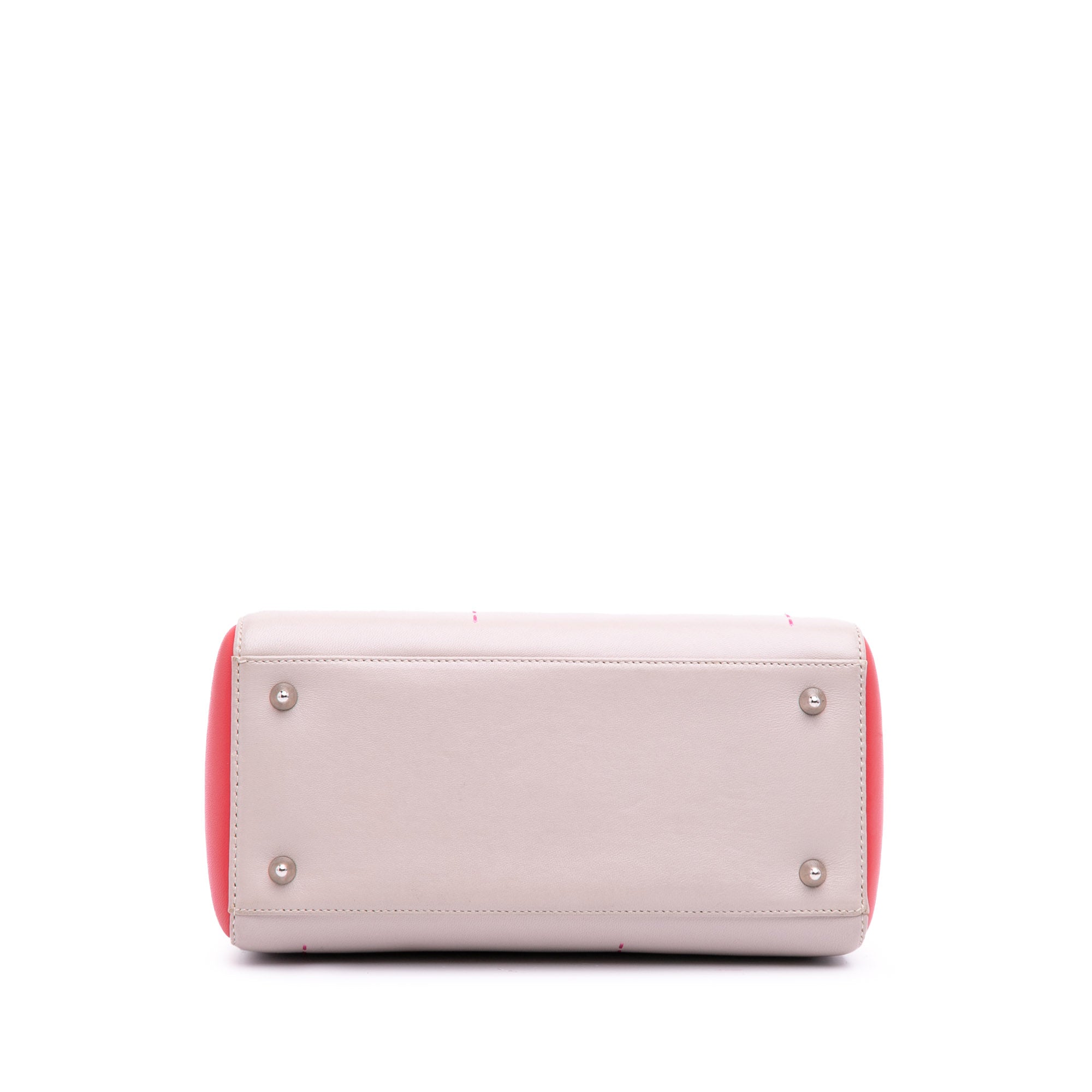 Medium Tricolor Lambskin Macrocannage Stitched Lady Dior