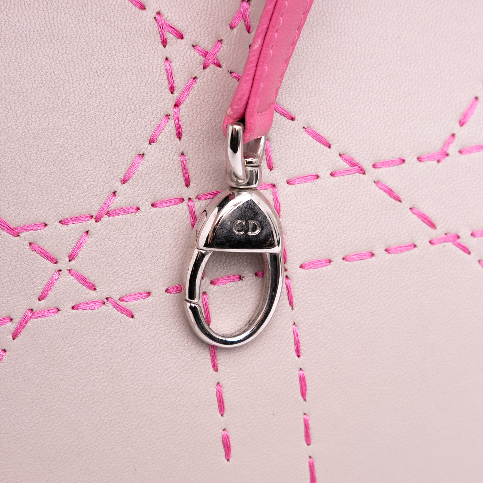 Medium Tricolor Lambskin Macrocannage Stitched Lady Dior