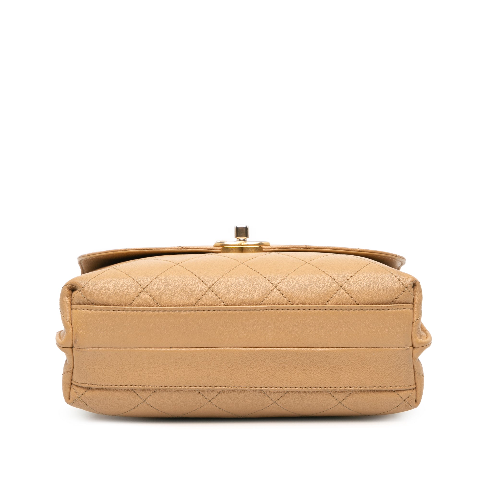 Quilted Lambskin CC Logo Bar Shoulder Bag