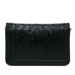 Pleated Crumpled Chevron Le Boy Wallet On Chain