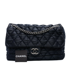 Extra Large CC Quilted Satin Single Flap