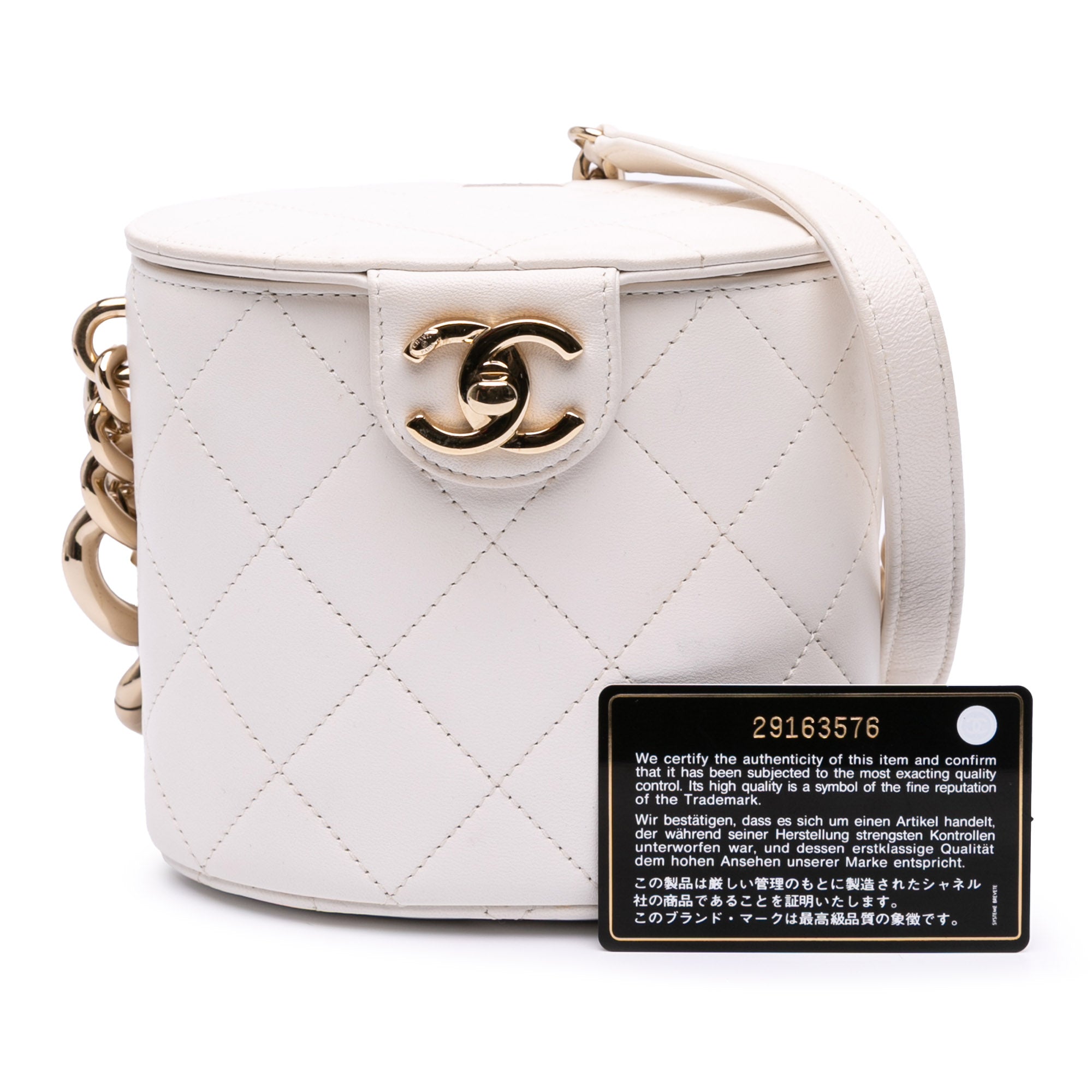 CC Lambskin Elegant Chain Vanity Case
