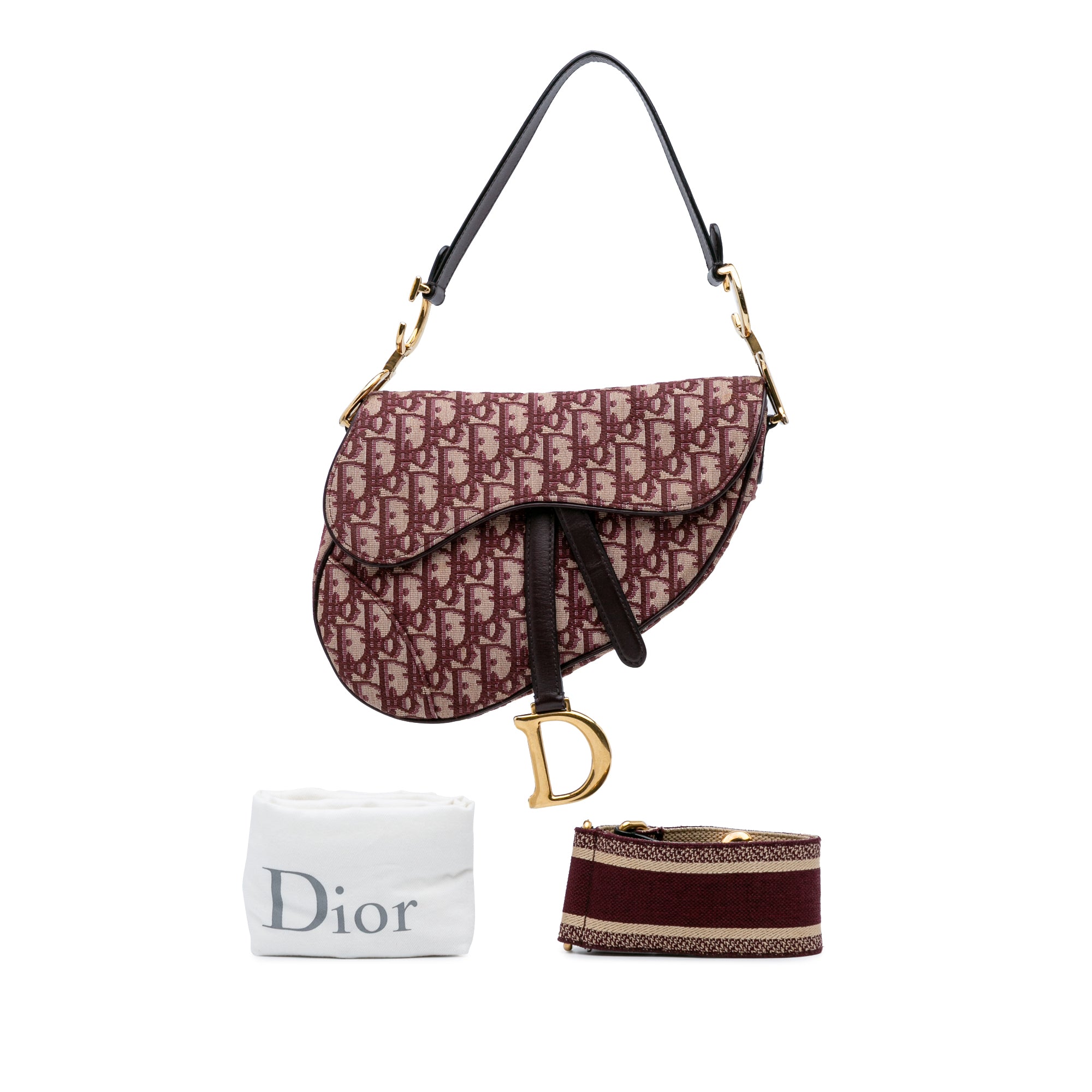 Oblique Canvas Saddle Bag