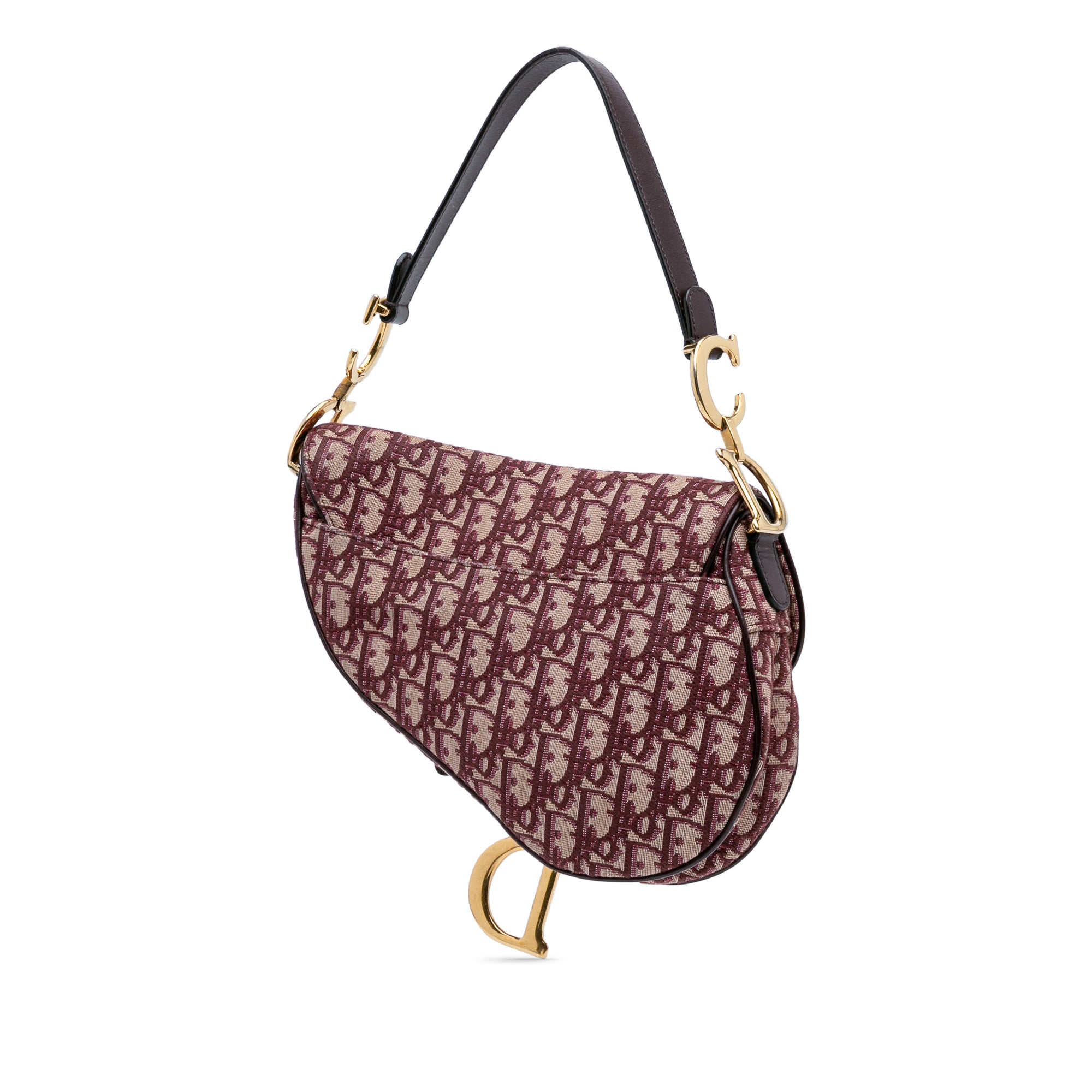 Oblique Canvas Saddle Bag