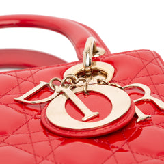 Medium Patent Cannage Lady Dior