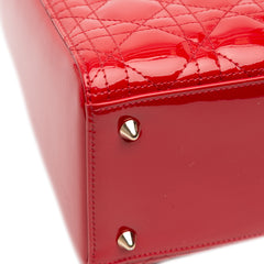 Medium Patent Cannage Lady Dior