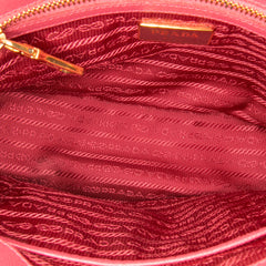 Small Saffiano Lux Galleria Double Zip Satchel