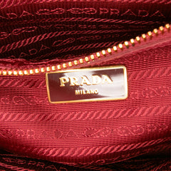 Small Saffiano Lux Galleria Double Zip Satchel