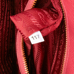 Small Saffiano Lux Galleria Double Zip Satchel