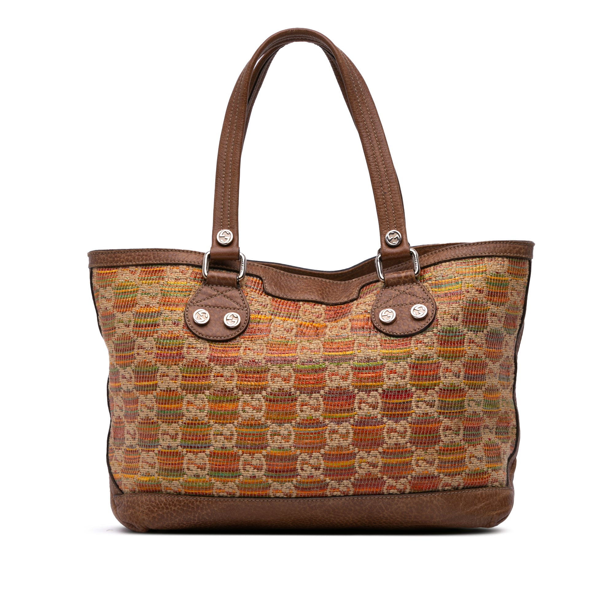 GG Straw Libeccio Sunset Tote