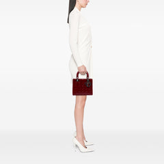 Medium Patent Cannage Lady Dior